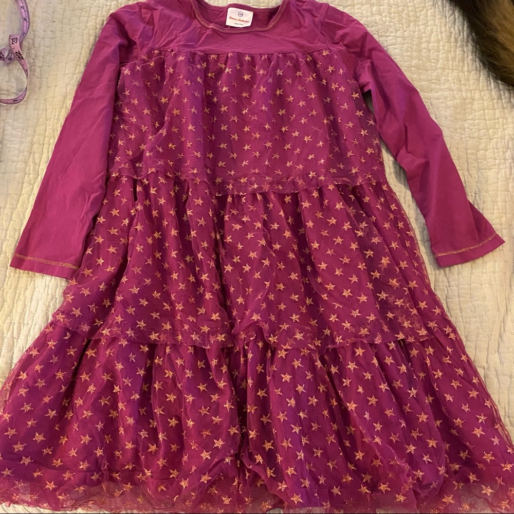 Hanna Andersson size 140 twirly sparkly dress